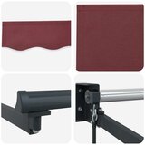 Tenda na ručno uvlačenje bordo 450 x 300 cm | shoptok.hr