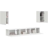  Set TV komoda Zidne 3 pcs Bijelo Konstruirano drvo | shoptok.hr