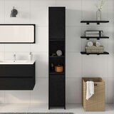 vidaXL Ormar za kupaonicu Crni hrast Konstruirano drvo Visok Pohrana | shoptok.hr