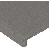 vidaXL LED posteljno vzglavje temno sivo 83x16x118/128 cm blago | Shoptok.si