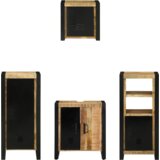 vidaXL Set namještaja za kupaonicu 4 pcs Smeđa Čvrsto drvo manga | shoptok.hr