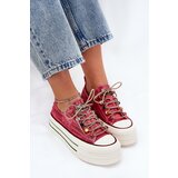 GOE Women's Platform Sneakers Red | shoptok.hr