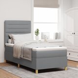 vidaXL Box Spring Krevet s Madracem Svjetlosiva 90x200 cm Tkanina | shoptok.hr