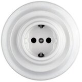  Bohemia-Design - Porcelanska retro zidna utičnica sa okvirom SCHUKO 250V/16A bela | Eponuda.com