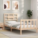 Maison Chic Posteljni okvir - Enojna postelja - Postelja za odrasle brez vzmetnice 90x200 cm trdna borovina-J6779, (21769821) | Shoptok.si