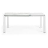 Kave Home Raztegljiva jedilna miza z dodatno ploščo z mizno ploščo v marmornem dekorju 80x120 cm Axis – | Shoptok.si