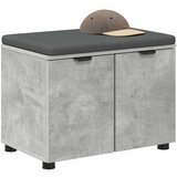  Klupa za hodnik s jastukom Betonski sivi 60 x 38 x 46 cm | shoptok.hr