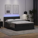 vidaXL Otomanski okvir kreveta s madracem crni 140x200cm umjetna koža Cijene