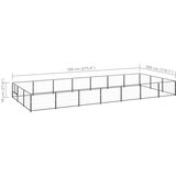 vidaXL kavez za pse crni 21 m² čelični | shoptok.hr