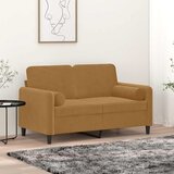  Ukrasni jastuci 2 kom smeđi Ø 15 x 50 cm baršunasti | shoptok.hr