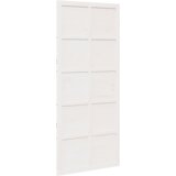 vidaXL Hlevska vrata Bela 90 x 210 cm Trdna borovina | Shoptok.si