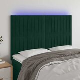  LED uzglavlje tamnozeleno 144x5x118/128 cm baršunasto | shoptok.hr