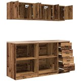  Garažne omare 6 kosa star les inženirski les, (22047565) | Shoptok.si