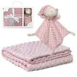Interbaby set dekica Bubble i tješlica Bear Dark Pink Cijene