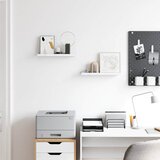  Polica na zidu s policom 2 pcs Bijeli mramor 40 x 9 x 3 cm | shoptok.hr