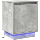 vidaXL Noćni ormarić s LED svjetlima sivi beton 39x34.5x50 cm | shoptok.hr
