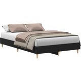  Krevet 120x190 cm Crni sa staklenim detaljima | shoptok.hr