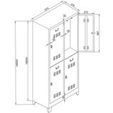 Hanah home ormarić za skladištenje Js1026Tu grei orange | ePonuda.com
