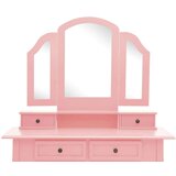 vidaXL Mizica za ličenje s stolčkom roza 100x40x146 cm les pavlovnije | Shoptok.si