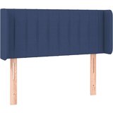  Posteljno vzglavje modro 83x16x78/88 cm blago, (20933472) | Shoptok.si
