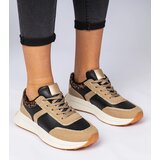 Gemre Black women's sneakers with glitter and animal print Markuta | Shoptok.si