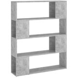 Furnova Knjižna omara za razdelitev prostora betonsko siva 100x24x124cm, (21932805) | Shoptok.si
