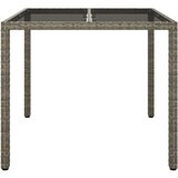  Vrtni stol 90 x 90 x 75 cm od kaljenog stakla i poliratana sivi | shoptok.hr