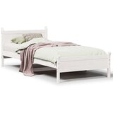 vidaXL Okvir kreveta bez madraca bijeli 75 x 190 cm masivna borovina | shoptok.hr