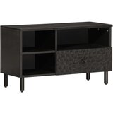 vidaXL TV omarica črna 80x33x46 cm trden mangov les Cene
