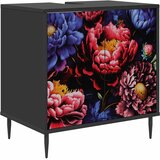  Kupaonski ormar KIEL Crni hrast 60 x 40 x 61 cm - Tamni cvjetni uzorak | shoptok.hr
