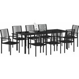  Vrtni set za objed 9 kom. Crna Čelik s prahom premazan | shoptok.hr