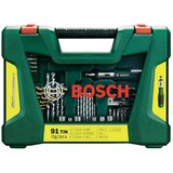 Bosch 91 komadni set V-Line TiN izvijača i bita, sa ustavljačkim odvijačem i magnetskom šipkom | shoptok.hr