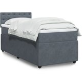 Maison Chic Box spring postelja - Vzmetna postelja z vzmetnico temno siva 100x200 cm žamet SL4217, (21906762) | Shoptok.si