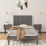  Zidno uzglavlje sivo 96x3x63 cm od masivne borovine | shoptok.hr