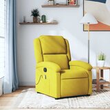 vidaXL masažni naslanjač rumen žamet | Shoptok.si