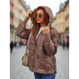 Resti Women's Quilted Jacket with Hood and Cuffs on Sleeves Stone Hollow | Shoptok.si