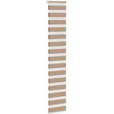 Zebra zavjesa Pješčano smeđa 40x230 cm Širina tkanine 35,9 cm Poliester | Shoptok.si