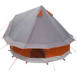 Tipi šator Siva i narančasta 250 x 250 cm Poliester i čelik | shoptok.hr