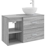  Set namještaja za kupaonicu 2 pcs Siva Sonoma Konstruirano drvo | shoptok.hr