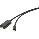 Renkforce USB Priključni kabel [1x Muški konektor USB-C™ - 1x Muški konektor Mini DisplayPort] 0.5 m Crna