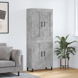 vidaXL Visoka komoda siva betona 69 5x34x180 cm od konstruiranog drva | shoptok.hr