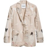 Desigual Jakne & Blazerji AME_NEWSPAPER COLLAGE_LACROIX 25SWEW43 Bež | Shoptok.si