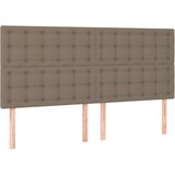  Box spring postelja z vzmetnico taupe 160x200 cm blago, (20893323) | Shoptok.si