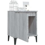  Nočna omarica s kovinskimi nogami 2 kosa siva sonoma 40x30x50cm, (20624261) | Shoptok.si