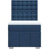 vidaXL Krevet s oprugama i madracem plavi 100 x 200 cm od tkanine | shoptok.hr