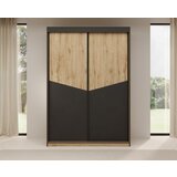 ADRK Elegantni klizni ormar Atson 150 hrast/crna ili sivo-be - HRAST-CRNA | shoptok.hr