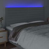  Posteljno vzglavje svetlo sivo 160x5x118/128 cm blago, (20951686) | Shoptok.si