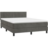  Krevet s oprugama i madracem tamnosivi 140x200 cm baršunasti | shoptok.hr