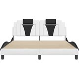  Okvir kreveta Viana bez madraca bijelo-crni 160x200 cm umjetna koža | shoptok.hr