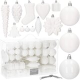 springos Božične kroglice 72 kosov bele, set za božično drevo., (21637730) | Shoptok.si